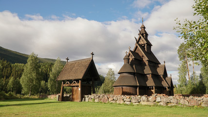 Wooden Gol Stave Church near Oslo, Norway.
