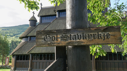 Wooden Gol Stave Church near Oslo, Norway.