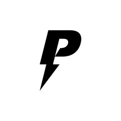 Letter P Bolt Logo