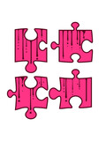 pink tropfen graffiti puzzlespiel 4 teile puzzle liebe teil puzzleteil puzzlestück puzzeln form logo spaß bild design cool umriss hobby
