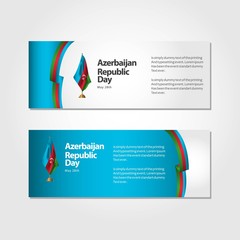 Fototapeta premium Azerbaijan Republic Day Vector Template Design Illustration