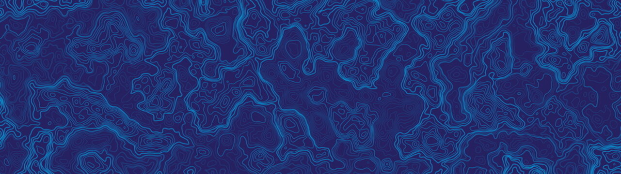 Ultra Wide Wallpaper Abstract Topographic Contour Map Blue Vector Background