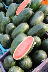 Fresh watermelon is delicious at street food