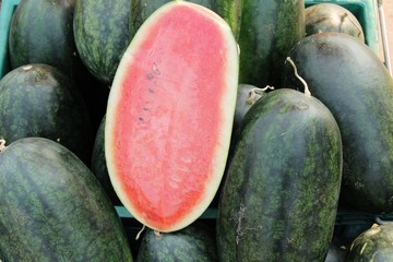 Fresh watermelon is delicious at street food