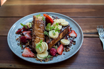 Berries and Banana with French Toast