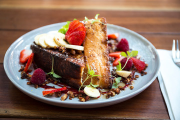 Berries and Banana with French Toast