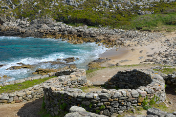 Castro de Baroña. Vistas al mar. Galicia.