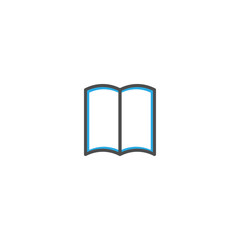 Open book icon design. Stationery icon vector design