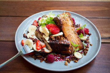 Berries and Banana with French Toast