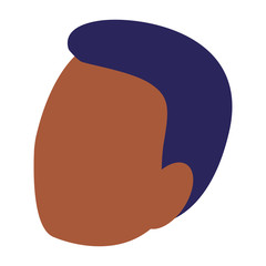 young black man head character