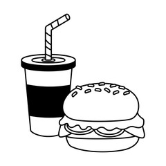 burger and soda