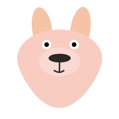 Dog s face flat illustration