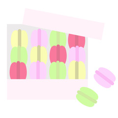 Macaron flat illustration