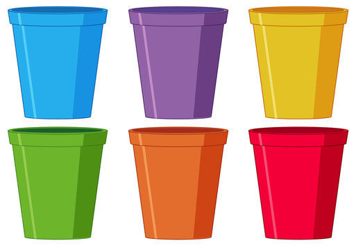 Set of plastic cup