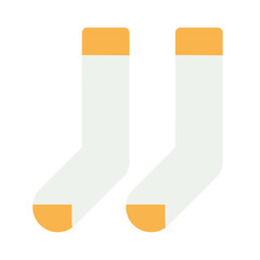 White socks flat illustration