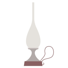 Gas lamp flat illustration