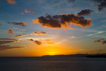 夕焼けの海