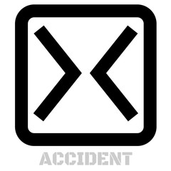 Accident concept icon on white