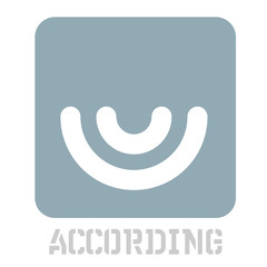 According concept icon on white