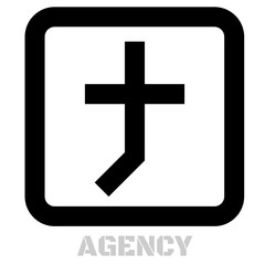 Agency concept icon on white