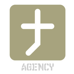 Agency concept icon on white