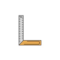angle ruler outline color icon