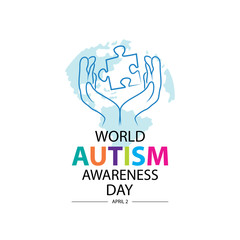 World autism awareness day concept. April 2.