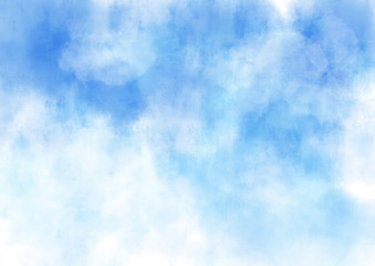 空　雲　青　水彩　テクスチャ　背景
