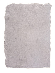 A Sheet of Handmade Paper Isolated on a White Background