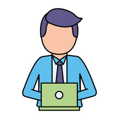 businessman working with laptop