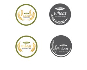 Agriculture wheat Logo Template vector icon