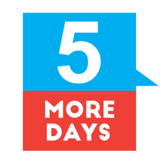 five more days advertising sticker