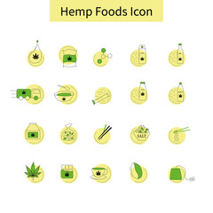 Template hemp icon