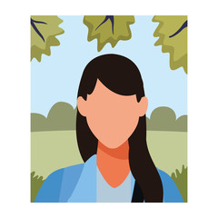 Woman faceless avatar profile