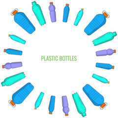 Vector plastic recyclable items.