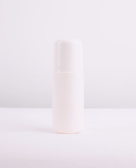 Cosmetics, Moisturizer, Bottle. Different cosmetic bottles isolated on white. set of cosmetic products on a white background. Cosmetic package collection for cream, soaps, foams, shampoo.