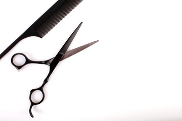 scissors and hairbrush