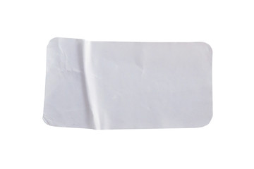 Sticker label isolated on white background with clipping path