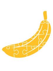 banane puzzle obst essen hunger lecker liebe muster viele puzzlestücke teil puzzlespiel puzzleteil puzzeln form logo spaß bild design cool umriss hobby