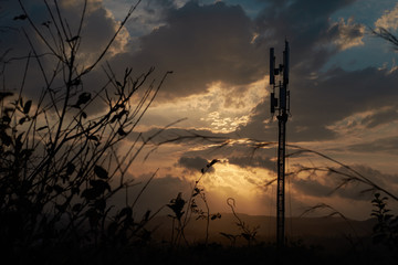 cielo, atardecer