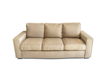 Fototapeta premium fabric sofa,isolated on white background with clipping path.