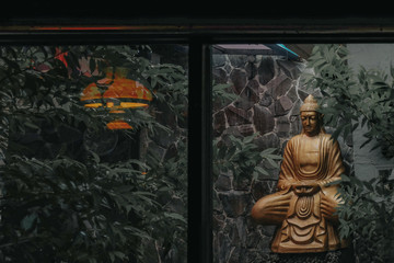 budha statue on garden