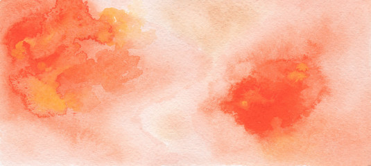 Abstract background watercolor red yellow