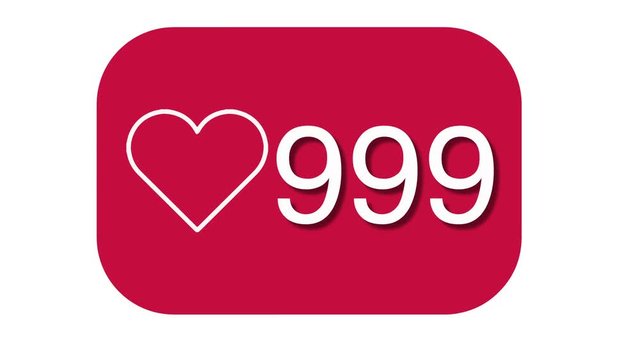 4K Social Media Heart Counter