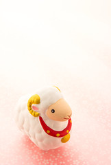 羊 干支 十二支 年賀素材 ピンク