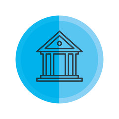 bank building isolated icon