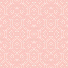 Seamless ornament with white wavy lines. Modern background. Geometric modern pattern