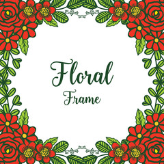 Fototapeta na wymiar Vector illustration template with leaf floral frames blooms