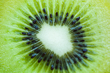 Close up of kiwi fruit / texture slice kiwi background