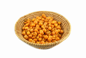 Yellow bean chickpeas fried baked salt and seasoning crispy for nack